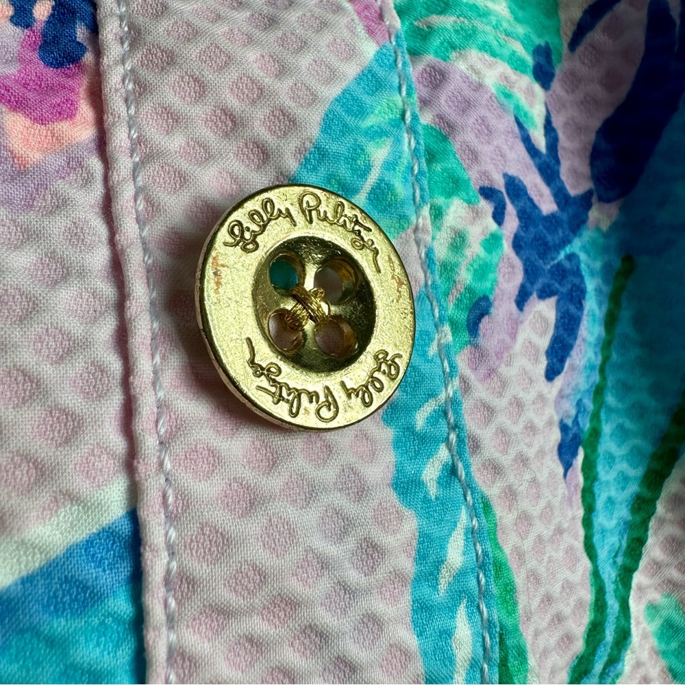 Lilly Pulitzer Kaylie Button Front Skort Amethyst Mermaid In The Shade Sz 0 EUC - Picture 12 of 16